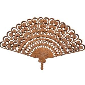 Burwood Vintage MCM Fan filigree wall art Hollywood regency‎ made in USA